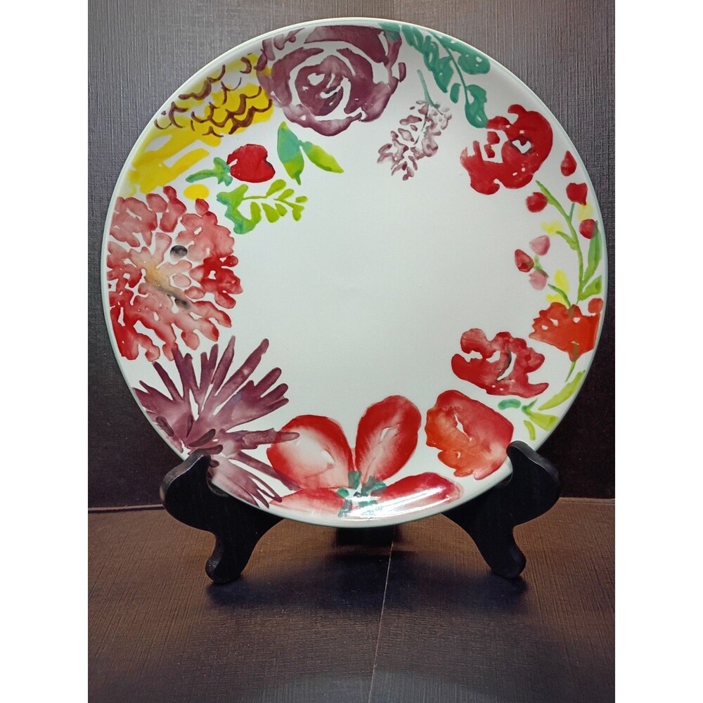 Threshold Joanna Gaines Corinna Floral Stoneware Dinner Plate 10.5" EUC